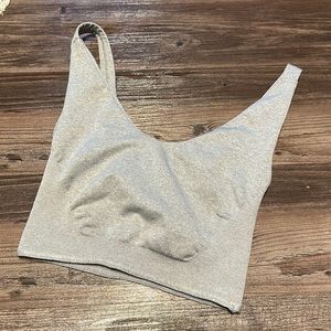 Corset style grey stretch top from Free People Movement XS/S